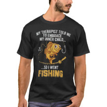 T-shirt drôle de thérapie de pêche pour les pêcheu