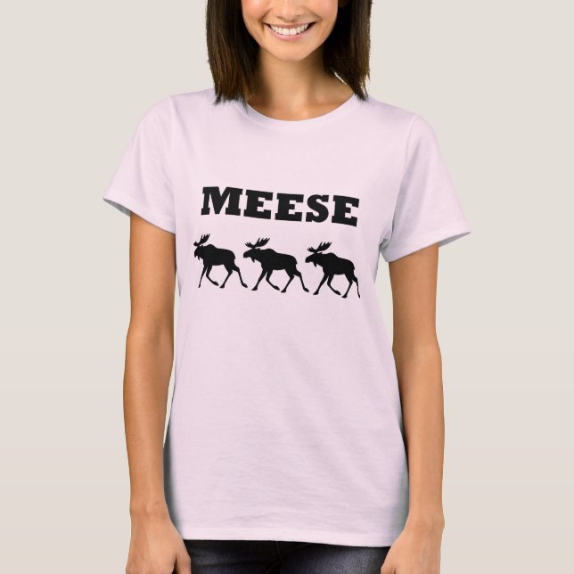 T-shirt drôle de trois Meese (Devant)