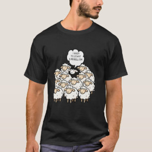T-shirt Drôle de troupeau de moutons tee blagues je veux c