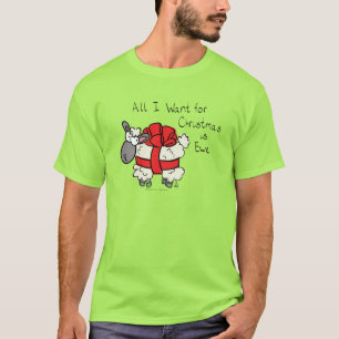 T-shirt Drôle de vacances Mouton mignon Noël Dessin animé