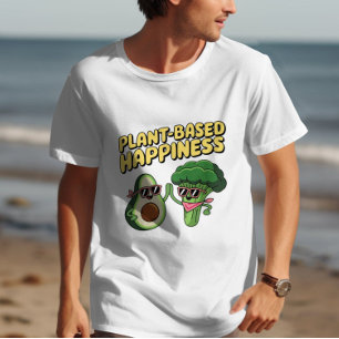 T-shirt Drôle de Végétalien Avocat Brocoli Jeu de Mots Vég
