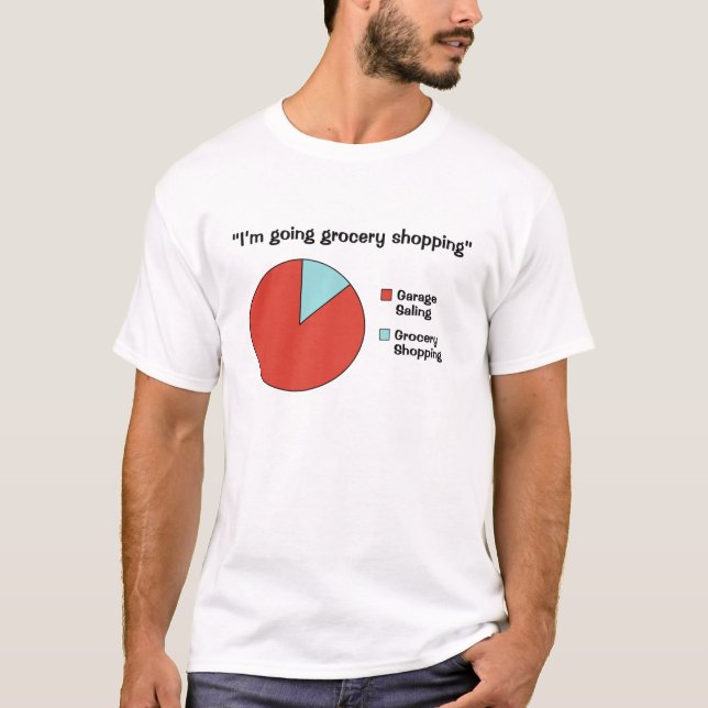 T-shirt drôle de vente de garage  (Devant)
