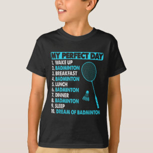 T-shirt drôle de volants de badminton