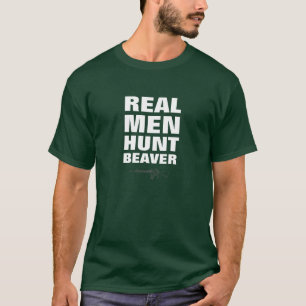 T-shirt drôle de vrai à hommes castor de chasse