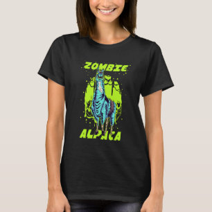 T-shirt Drôle de Zombie Alpaga Lama Alpacalypse Halloween