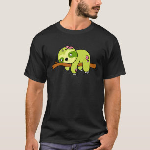 T-shirt Drôle de Zombie Paresseux Halloween Animal Mignon