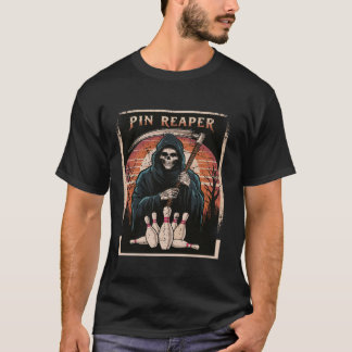 T-shirt Drôle Death Bowling Grim Reaper Bowler Dons Hommes