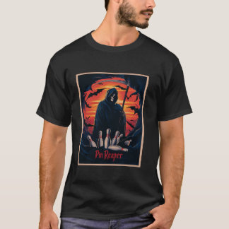 T-shirt Drôle Death Bowling Grim Reaper Bowler Dons Hommes
