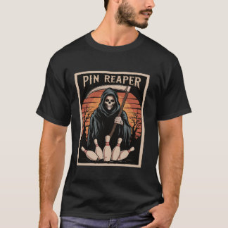 T-shirt Drôle Death Bowling Grim Reaper Bowler Dons Hommes