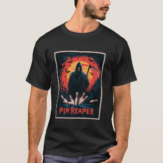 T-shirt Drôle Death Bowling Grim Reaper Bowler Dons Hommes