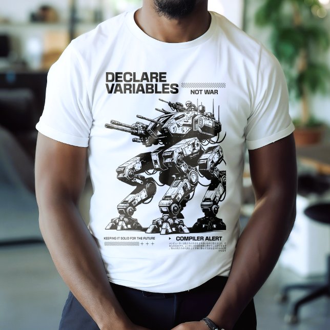 T-shirt Drôle Déclare Variables Pas War Mech Programmer (Créateur téléchargé)