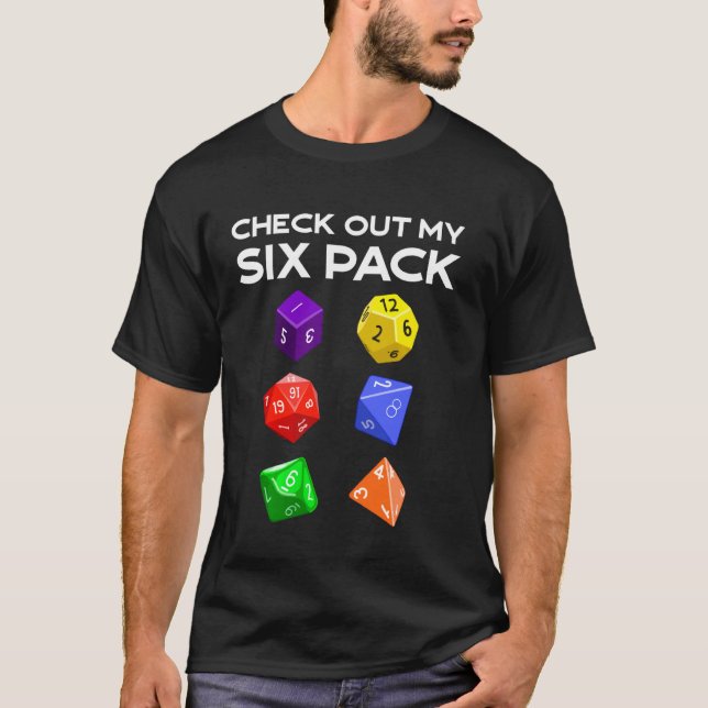 T-shirt Drôle Découvrez Mes Six Dus Pack Pour Dragons D20  (Devant)