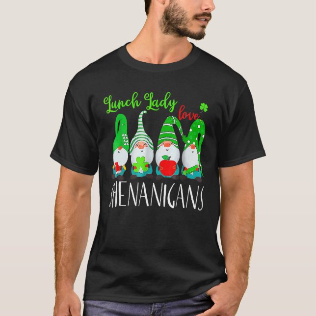 T-shirt Drôle Déjeuner Dames Amour Shenanigans Gnome St Pa (Devant)
