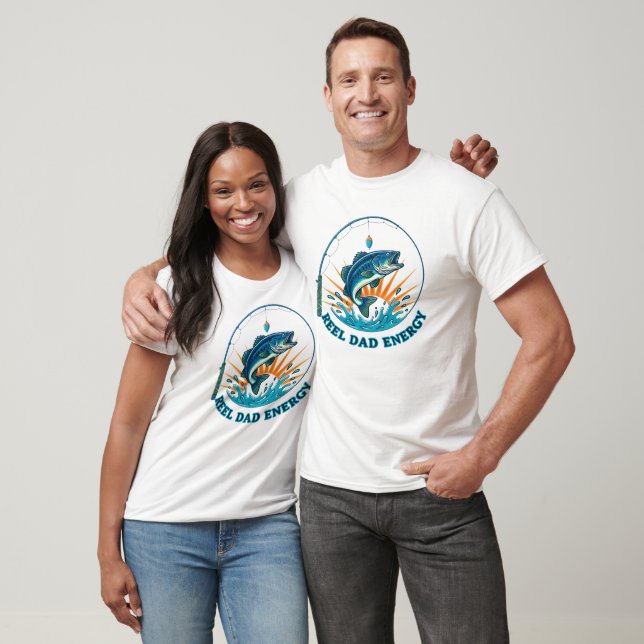 T-shirt drôle d'énergie de papa pêcheur (Unisexe)