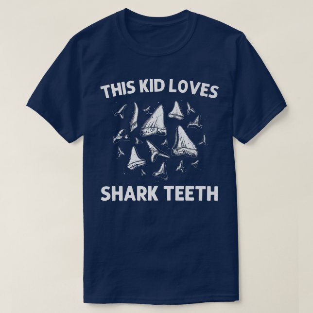 T-shirt Drôle Dent Requin Pour Enfants Garçons Dents Requi (Design devant)