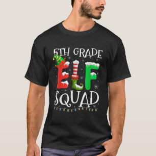 T-shirt Drôle d'équipe de lutins de 5e année Professeur Él