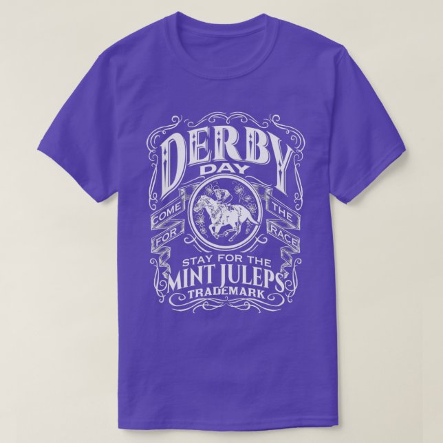T-shirt Drôle Derby Day et menthe jupes Kentucky cheval ra (Design devant)
