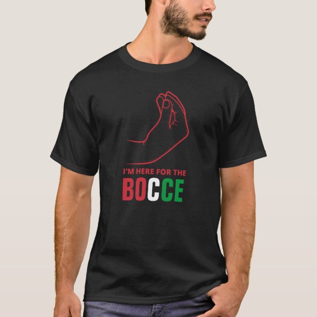 T-shirt Drôle des paroles italiennes - BOCCE (Devant)