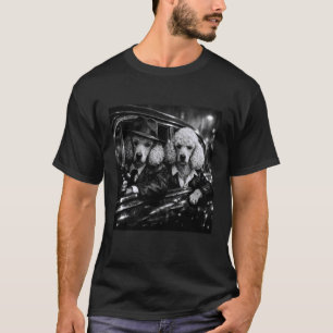 T-shirt Drôle Design de Chien de Rue Noir de Gangster Cani