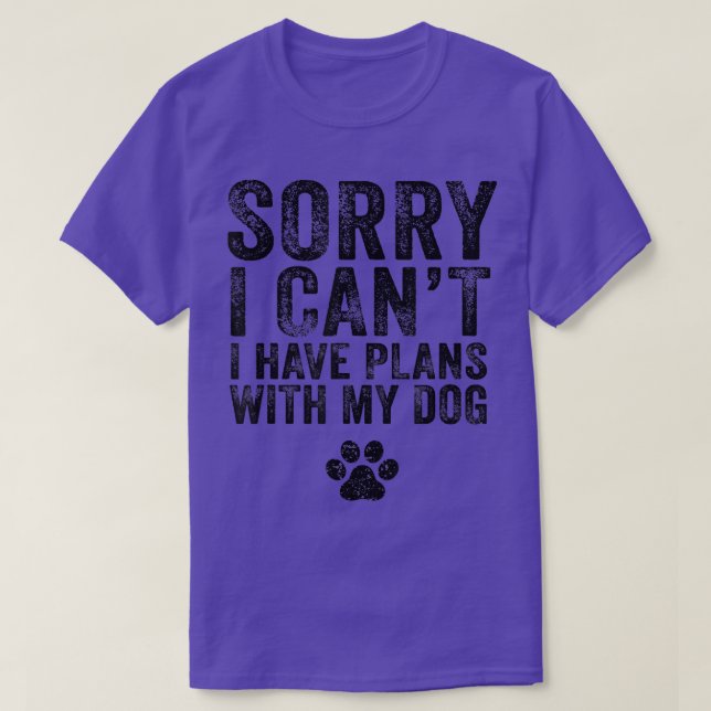 T-shirt Drôle Désolé, je ne peux pas  (Design devant)