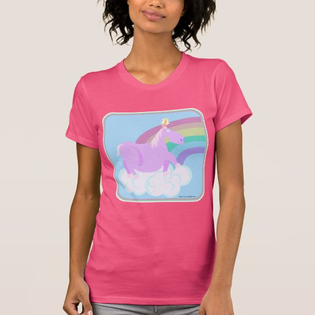 T-shirt Drôle dessin animé Chubby Unicorn (Devant)