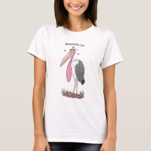 T-shirt Drôle dessin animé de cigogne en marabou