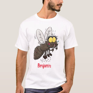 T-shirt Drôle dessin animé d'insecte de la mouche à cheval