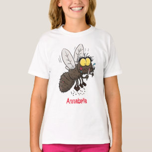 T-shirt Drôle dessin animé d'insecte de la mouche à cheval