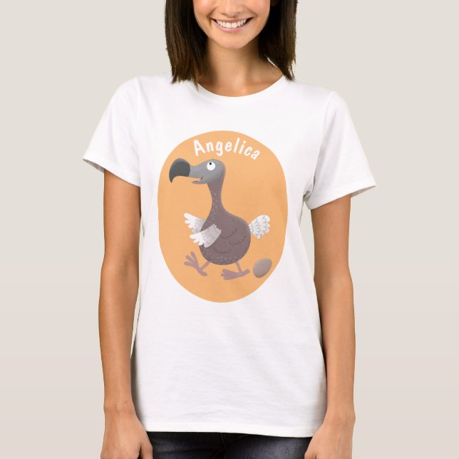 T-shirt Drôle dessin animé d'oiseau de dodo (Devant)