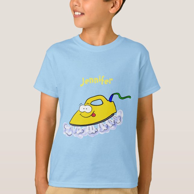 T-shirt Drôle dessin animé linge de fer (Devant)