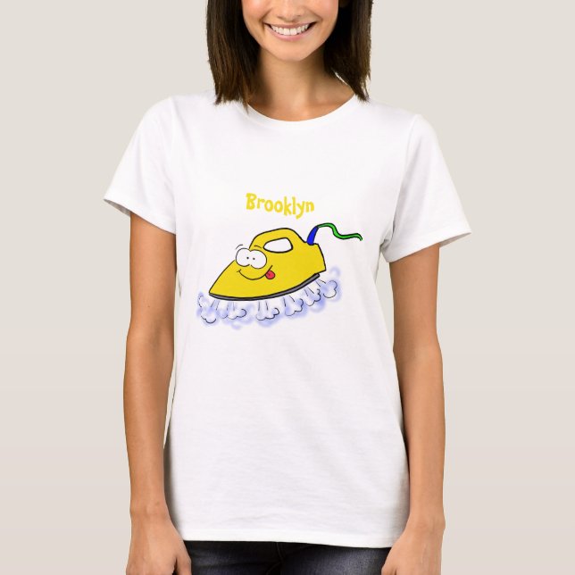 T-shirt Drôle dessin animé linge de fer (Devant)