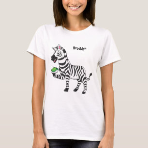 T-shirt Drôle dessin animé zèbre