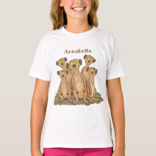 T-shirt Drôle dessin de la famille meerkat