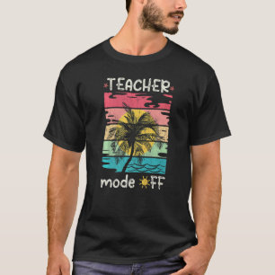 T-shirt Drôle d'été Professeur Rétro Coucher de soleil Mod