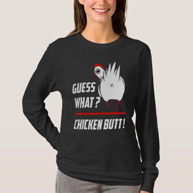 T-shirt Drôle Devinez Ce Beurre De Poulet Drôle Poulet De  (Devant)