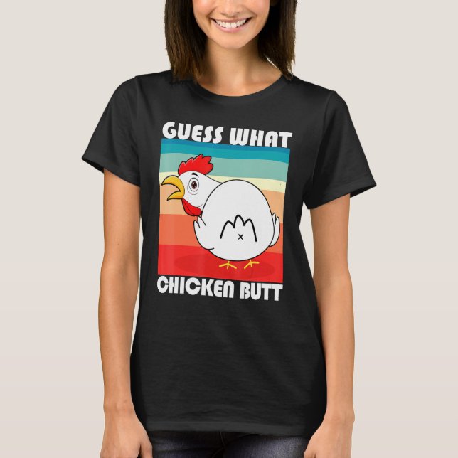 T-shirt Drôle Devinez Ce Beurre De Poulet Pour Le Poulet D (Devant)