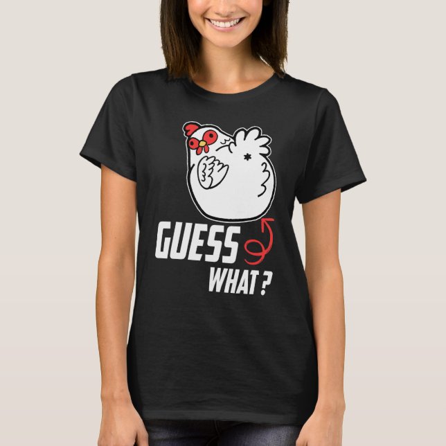 T-shirt Drôle Devinez Quel Beurre De Poulet ! Drôle poulet (Devant)