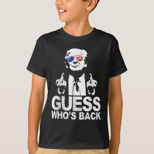 T-shirt Drôle Devinez qui est le président Donald Trump