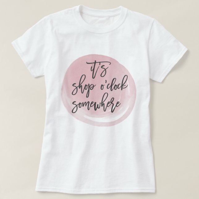 T-shirt Drôle Devis Shopping Moderne Typographie manuscrit (Design devant)