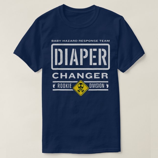 T-shirt Drôle Devoir Changer Drôle Attendu bébé Nouveau Pa (Design devant)
