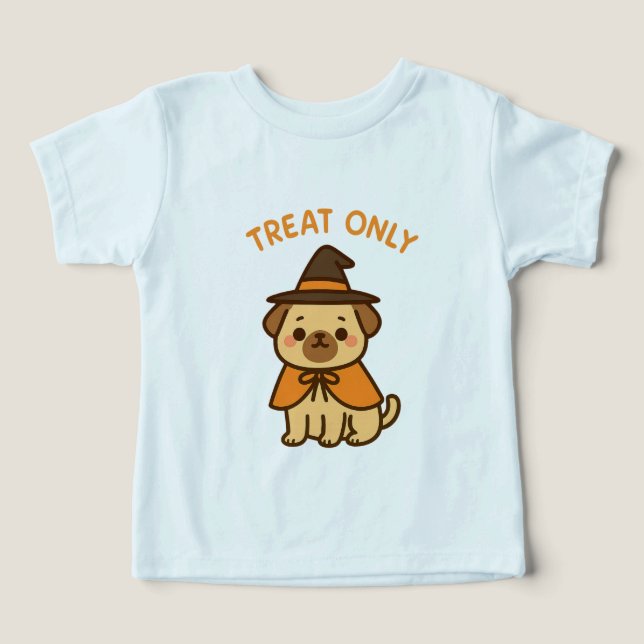 T-shirt drôle d'Halloween avec un chien de dessin  (Design Recto)