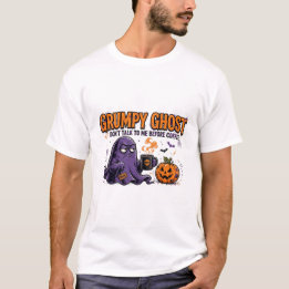 T-Shirt drôle d'Halloween de Fantôme Grognon