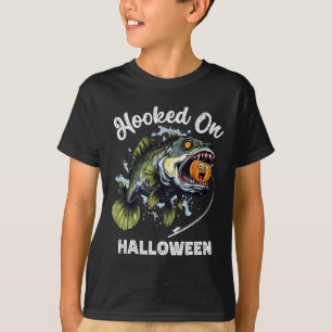 T-shirt Drôle d'Halloween Pêche Garçons Hommes Zombie B Po