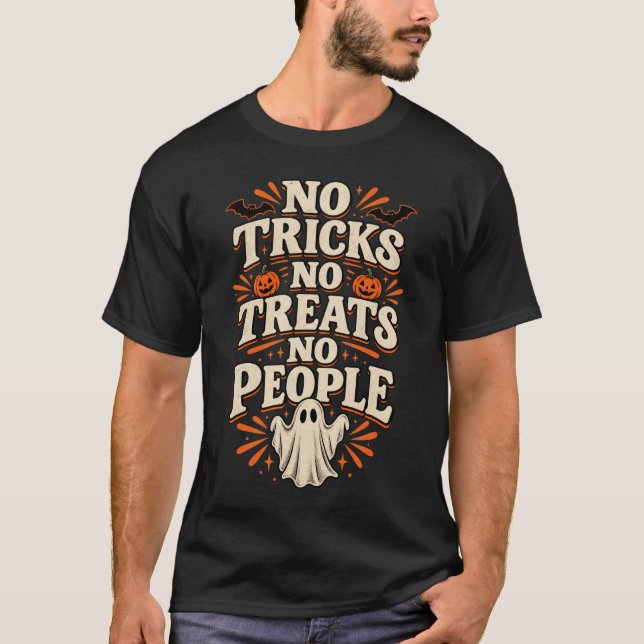 T-shirt drôle d'Halloween pour introverti, pas de  (Devant)