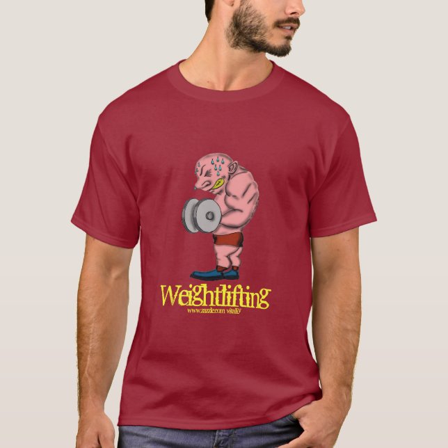 T-shirt drôle d'haltérophilie (Devant)