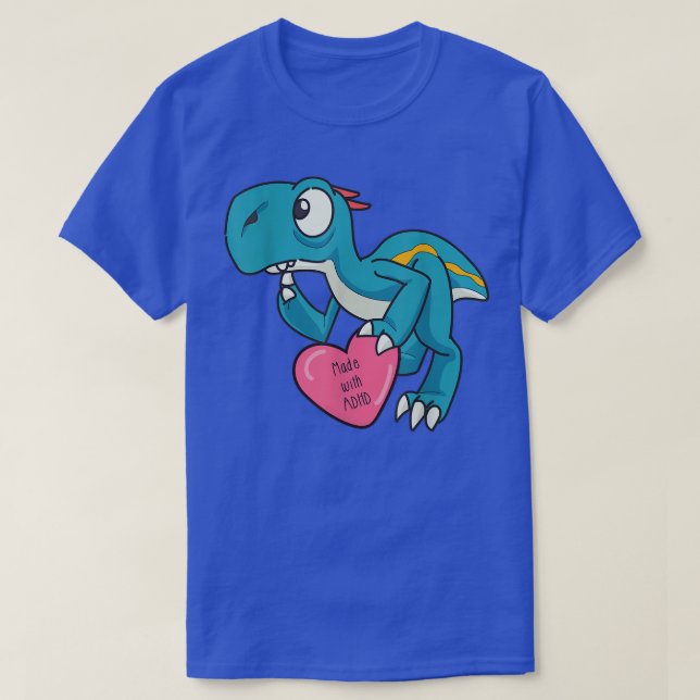 T-shirt Drôle DHD Bleu Dinosaur715 (Design devant)