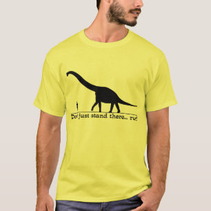 T-shirt drôle d'humour de course de dinosaure