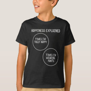 T-shirt Drôle Diagramme de Venn pour Pas de Pantalon Foule