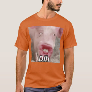 T-shirt Drole dih brainrot gen z Humour Porc Mème dihh Mèm