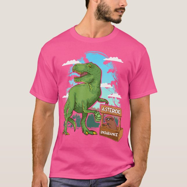 T-shirt Drôle Dinosaure Extinction Astéroïde Meteor Douche (Devant)